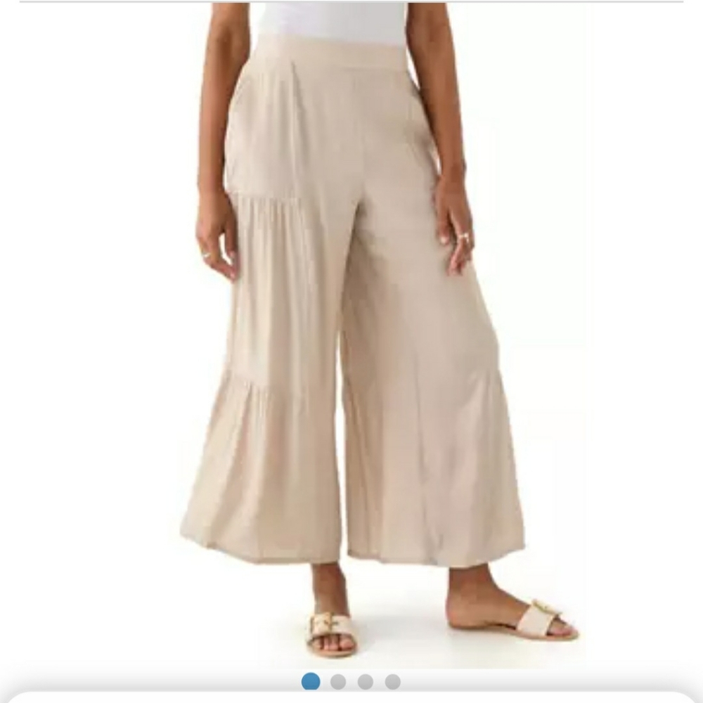 AGB Ruffled Wide Leg Pilazzo Pants